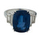 Bague 54 Bague saphir, 6,77 carats en or blanc, diamants. 58 Facettes 29225