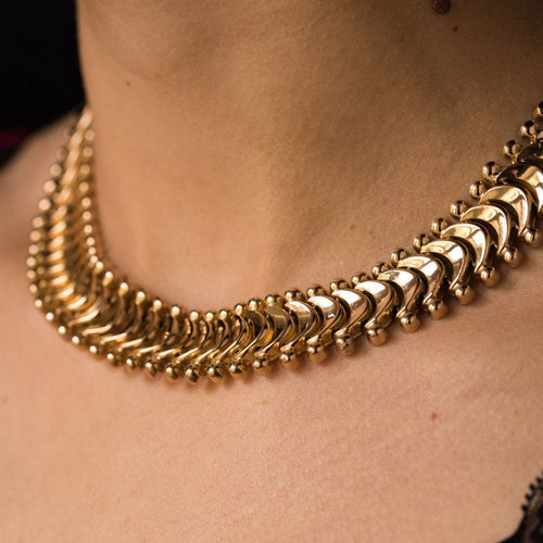 Collier Collier rétro or articulé 58 Facettes 19-543