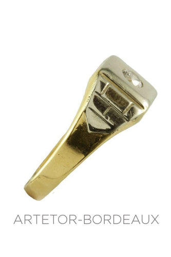 Bague Chevalière diamant 58 Facettes 3771