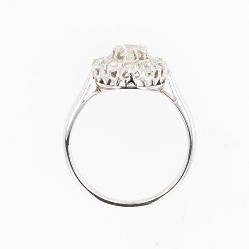 Bague 56 Bague marguerite diamants or blanc 58 Facettes 20-408-52