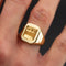 Bague 50 Chevalière armoiriée or jaune 58 Facettes 20-513-46