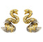 Boucles d'oreilles Boucles d'oreilles Zolotas "Poissons" en or jaune, platine et diamants. 58 Facettes 30398