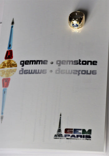 Bague SAPHIR de Ceylan et diamants 58 Facettes 360
