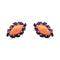 Boucles d'oreilles Boucles d'oreilles en or jaune corail, améthystes et diamants. 58 Facettes 30021