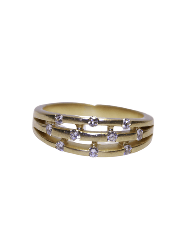 Bague 54 Bague Or jaune Diamants 58 Facettes