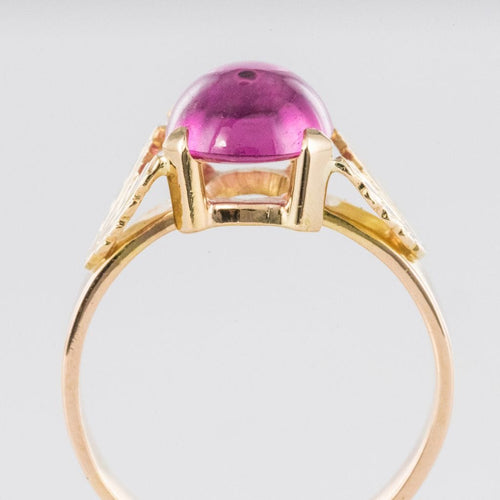 Bague 52 Bague tourmaline et feuilles d'or 58 Facettes 17-058B-52