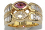 Bague Bague or jaune en toi et moi rubis et diamant 58 Facettes 0