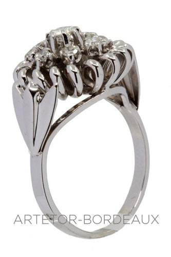 Bague 56 Bague fleur 50' diamants 58 Facettes 32761
