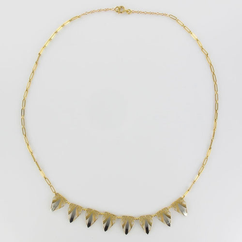 Collier Collier draperie ancienne or jaune et or blanc 58 Facettes 16-280