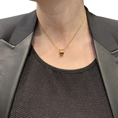Collier Collier Bulgari "B.zero1" en or rose. 58 Facettes 30131