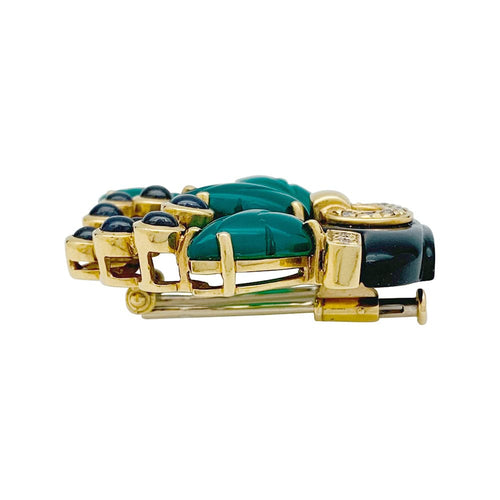 Clip Clip Cartier, "Tabriz", saphirs, agates, diamants, onyx. 58 Facettes 30183