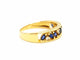 Bague 55 Bague Demie alliance Or jaune Saphir 58 Facettes 749301CN