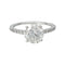 Bague 53 Bague solitaire en or blanc, diamant 1,89 carat. 58 Facettes 29860