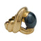 Bague 51 Bague vintage en or jaune et hématite. 58 Facettes 29406