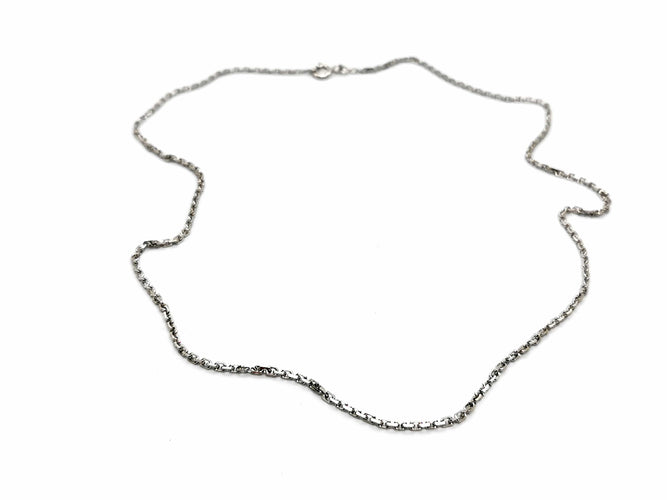 Collier Collier Maille forçat Or blanc 58 Facettes 1141231CD