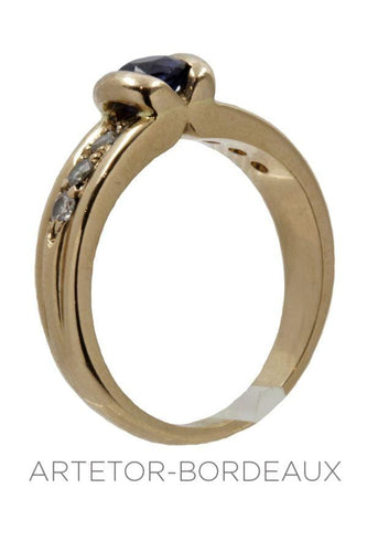 Bague 52 Bague spinelle et diamants 58 Facettes 32411