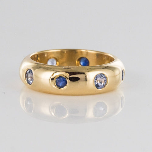 Bague 53 Bague or jaune et saphirs 58 Facettes 12-131-6608616-53