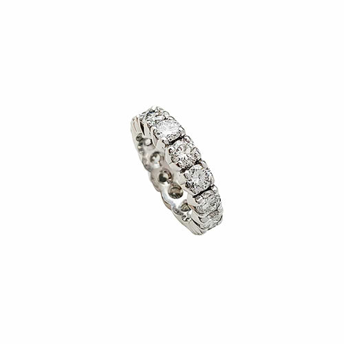 Bague 56 Alliance tour complet or blanc. 58 Facettes 30613