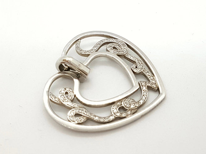 Pendentif Repossi Pendentif Love Or blanc Diamant 58 Facettes 00041GD