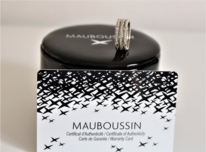 Bague 54 Mauboussin Bague "Le Premier Jour" Trois rangs de diamants 58 Facettes 347