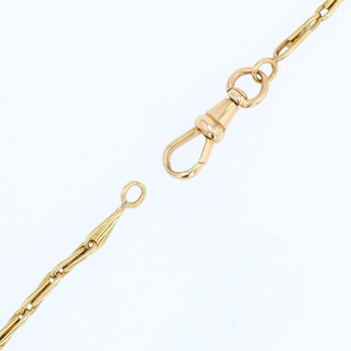 Collier Chaîne de montre ancienne en or jaune 58 Facettes 20-540
