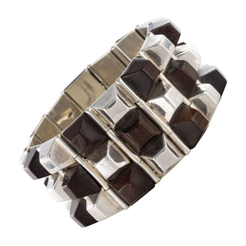 Bracelet Bracelet argent et bois de rose 58 Facettes 20-019