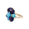 Bague 50 Bague Cartier "Délices de Goa" or jaune, diamant, turquoises, améthystes. 58 Facettes 30016