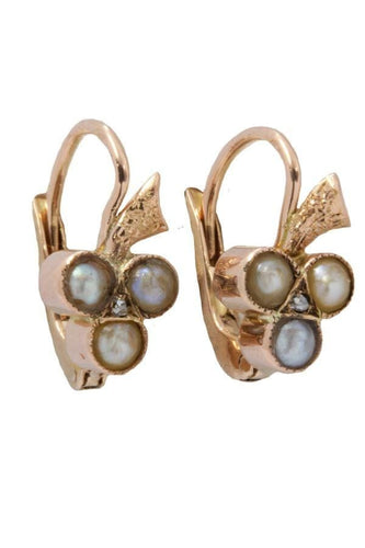 Boucles d'oreilles Dormeuses  perles fines 58 Facettes 25951