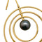 Boucles d'oreilles Boucles d'oreilles pendantes "Galaxie" en or jaune et perles. 58 Facettes 30551