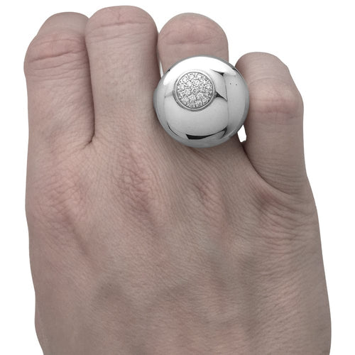 Bague 53 Bague or blanc et diamants. 58 Facettes 21801