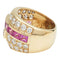 Bague 51 Bague en or jaune diamants et saphirs roses. 58 Facettes 30639