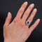 Bague 52 Bague ancienne saphir diamants entourage 58 Facettes 21-184-52