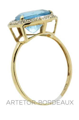 Bague 58 Bague topaze et diamants 58 Facettes 21961