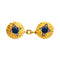 Boutons de manchette Boutons de manchette en or jaune, saphirs et diamants. 58 Facettes 30118