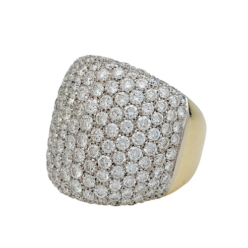 Bague 57 Bague en or jaune pavée diamants. 58 Facettes 30181