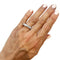 Bague 56 Alliance tour complet or blanc. 58 Facettes 30613