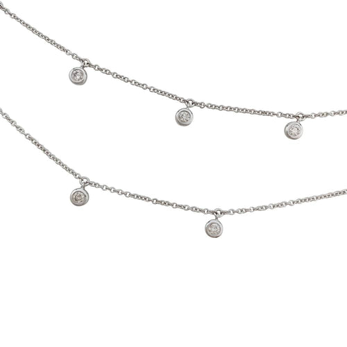 Collier Collier draperie en or blanc et diamants. 58 Facettes 29478