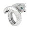 Bague 53 Bague Cartier "Panthère de Cartier" en or blanc, diamants, émeraudes et onyx. 58 Facettes 29075-1