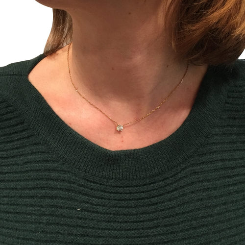Collier Pendentif en or rose, diamant. 58 Facettes 29313