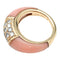 Bague 46 Bague Van Cleef et Arpels "Philippine" en or jaune, corail rose et diamants. 58 Facettes 25908-1