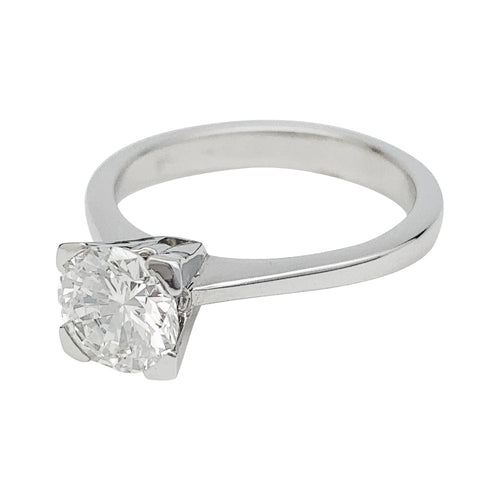 Bague 52 Bague solitaire diamant 1,01 carat en or blanc. 58 Facettes 30369