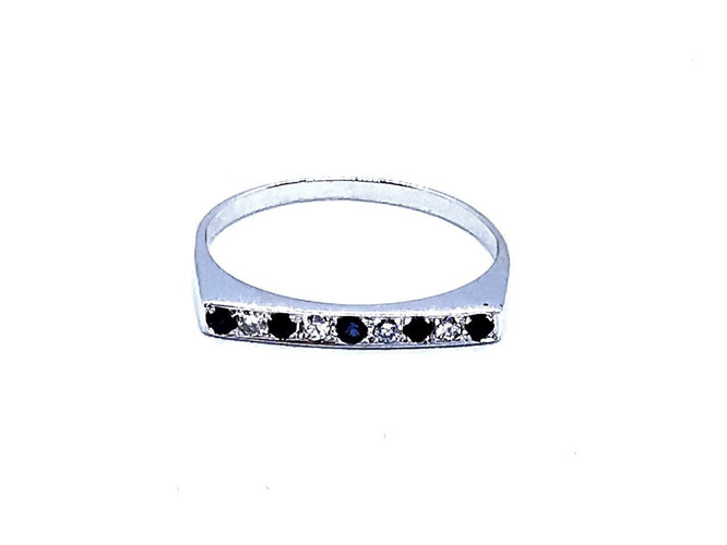 Bague 58 Bague Or blanc Saphir 58 Facettes 930703CN