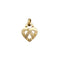 Pendentif Pendentif Poiray "Coeur entrelacé" en or jaune. 58 Facettes 30474
