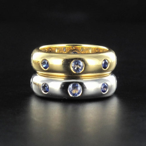 Bague 53 Bague or jaune et saphirs 58 Facettes 12-131-6608616-53