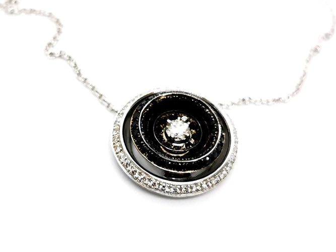 Collier Collier Or blanc Diamant 58 Facettes 1089443CN