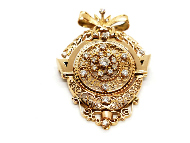 Pendentif Pendentif Vintage Or jaune Diamant 58 Facettes 1126569CN