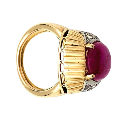 Bague 50 Bague rubis en or rose et platine, diamants. 58 Facettes 29958
