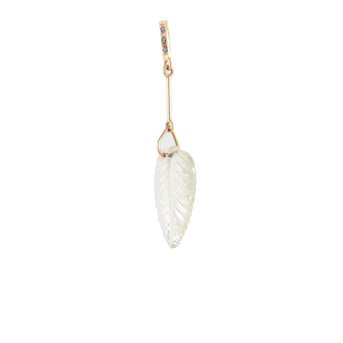 Boucles d'oreilles Boucles d'oreilles Feuille Citrine Diamants noirs 58 Facettes B601