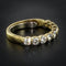 Bague 61 Demi Alliance diamants sur or jaune 58 Facettes 18-077-61