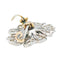 Broche Broche Fleur or et platine sertie de diamants. 58 Facettes 30165